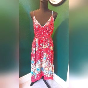 Floral strappy sun dress, fits sizes 5-12
